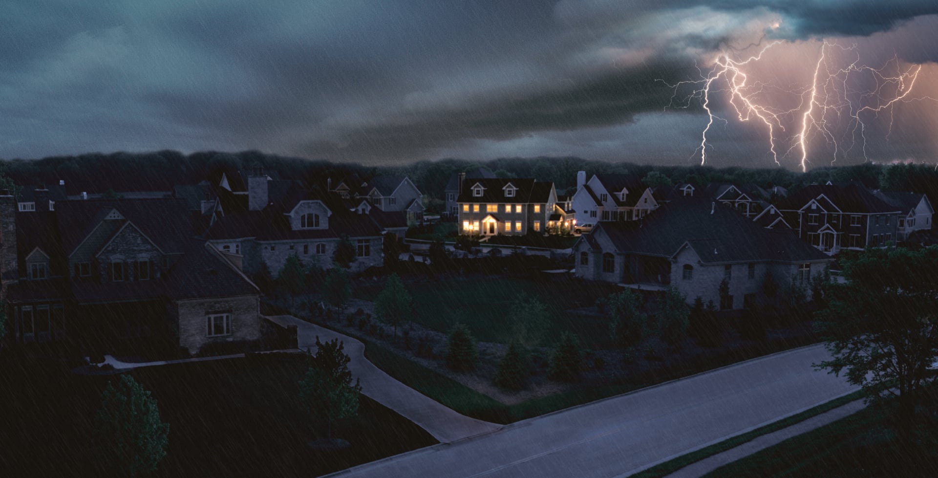 Home during a storm with power remaining on thanks to a whole home generator
