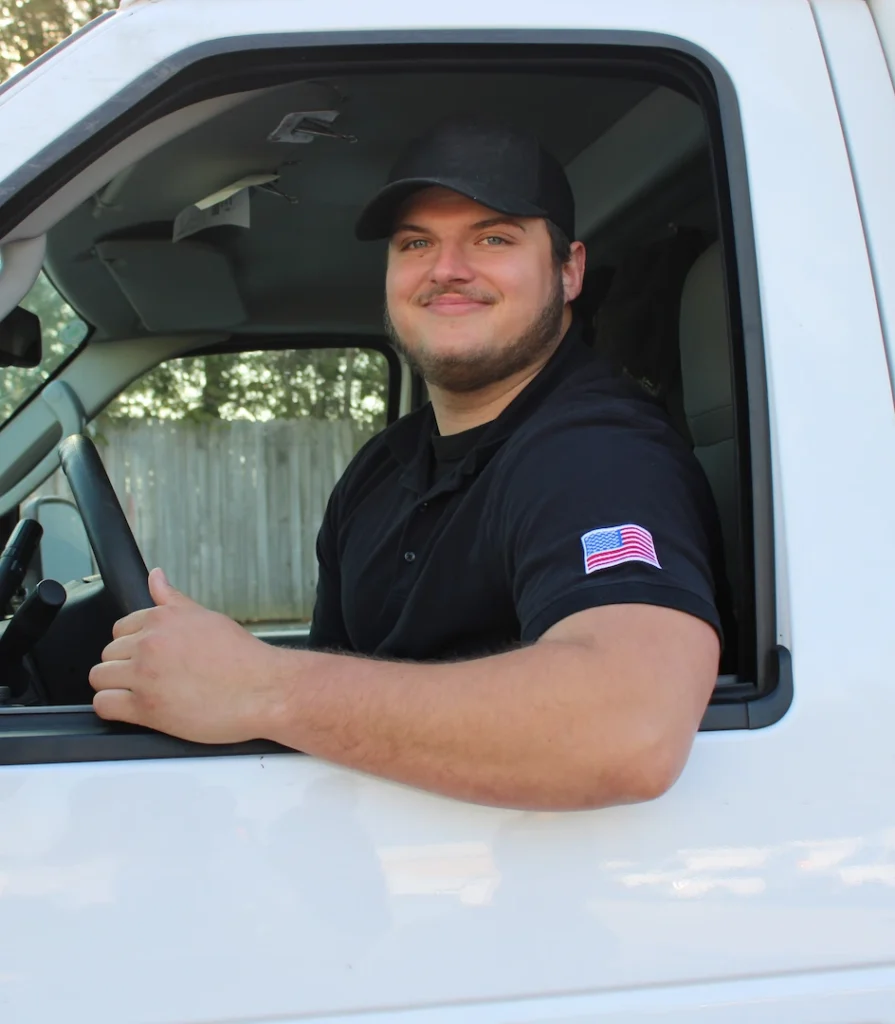 Technician in Vehicle