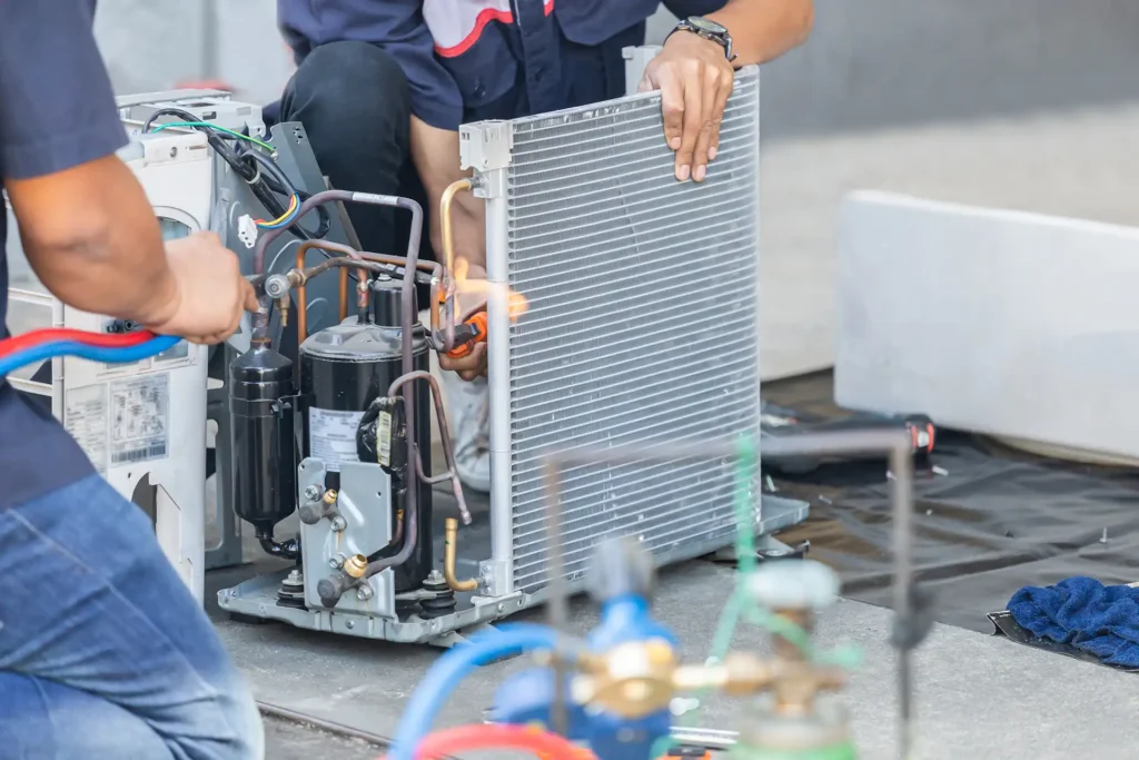 Commercial AC Repair on Roof