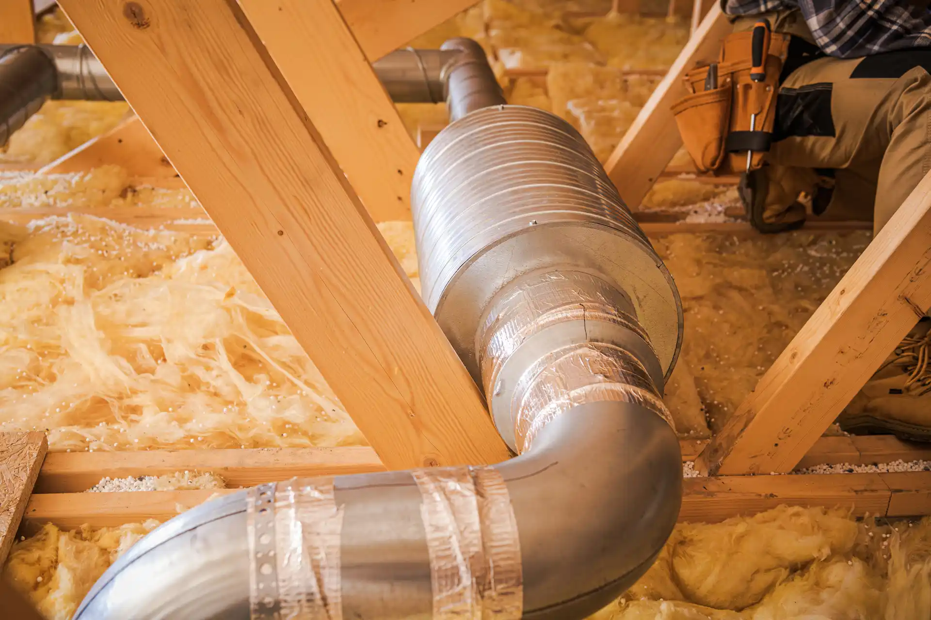duct repair work after completion