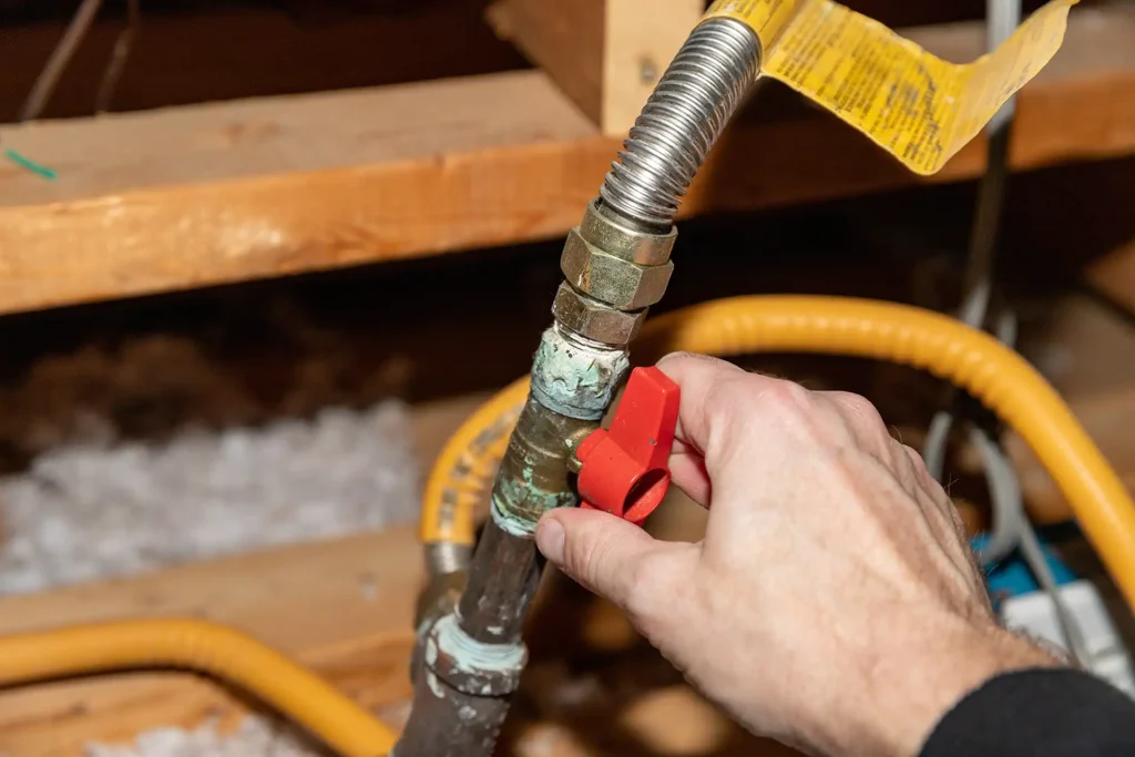 gas line shutoff valve