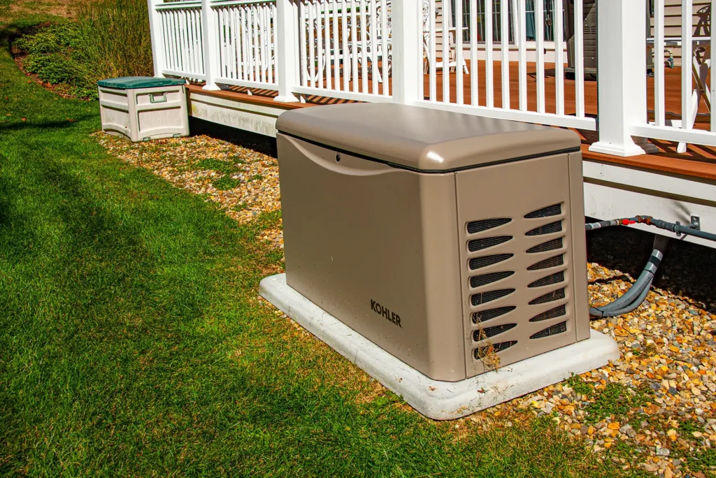 generator repair in backyard