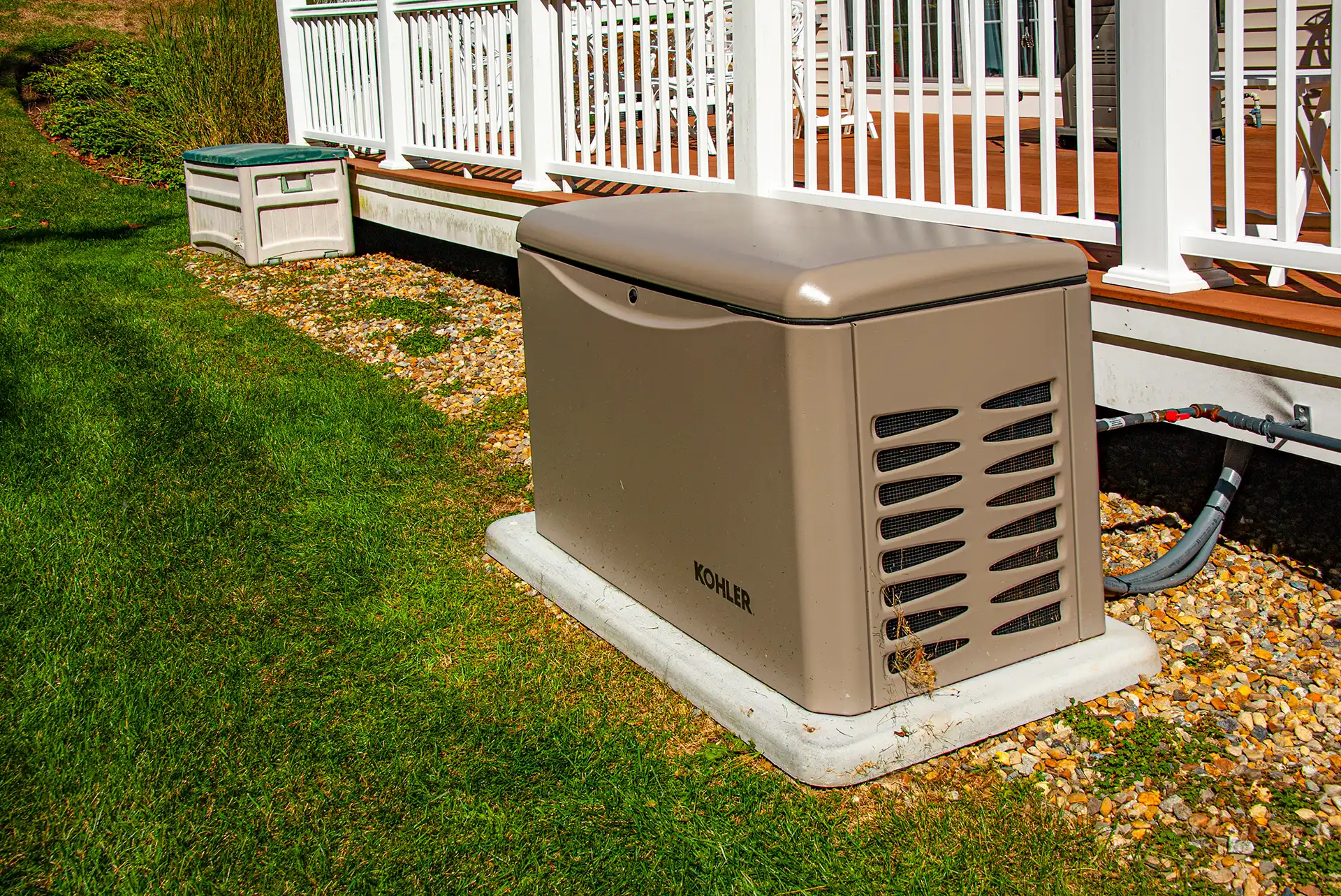 generator repair in backyard