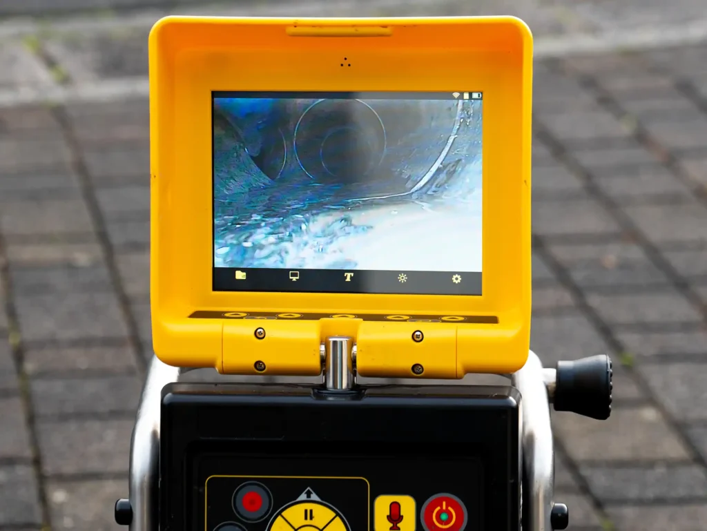 sewer camera view on screen