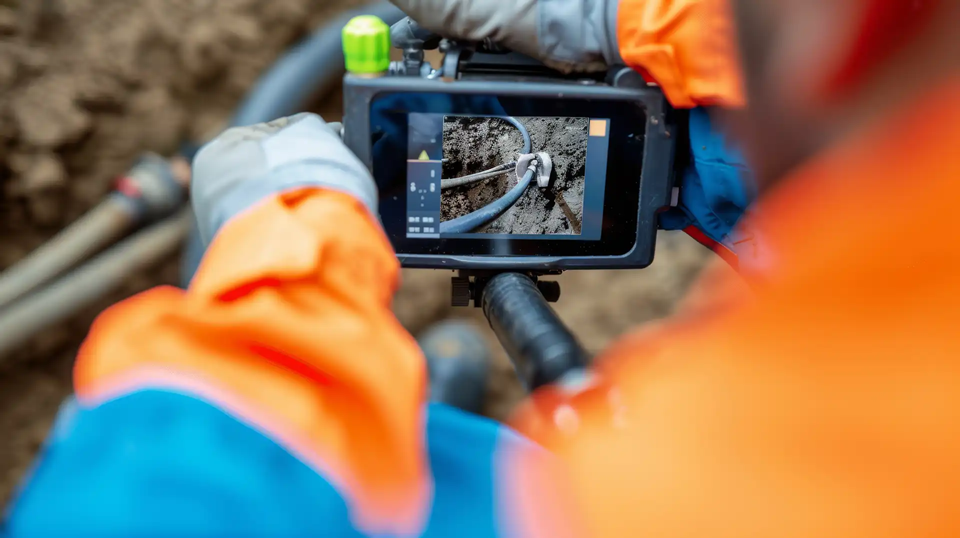 sewer camera inspection by plumber