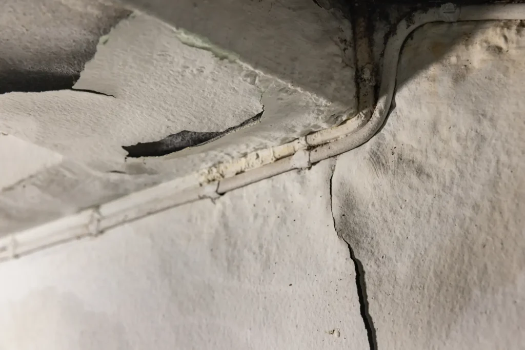 slab leak in basement