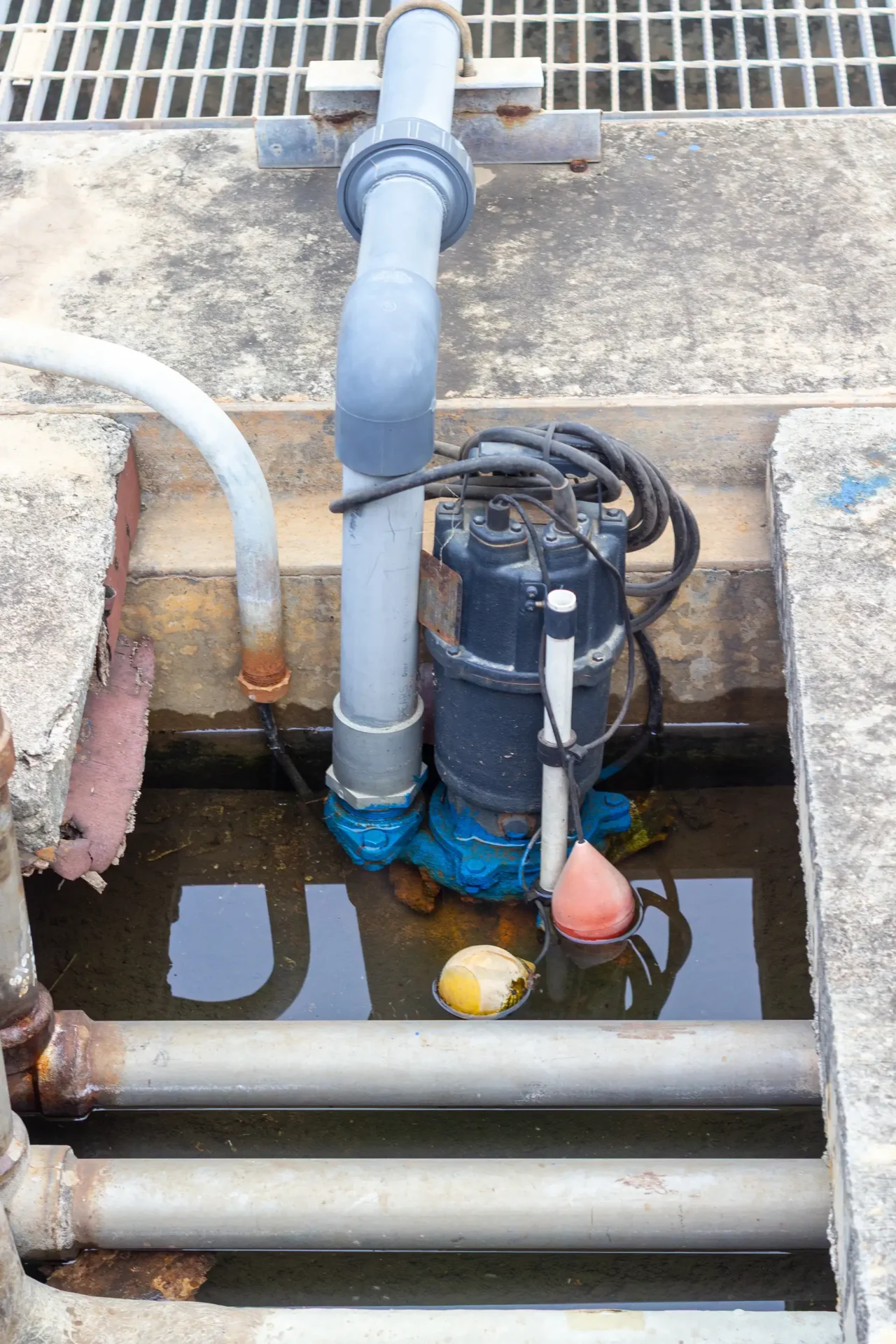 sump pump outside of curb